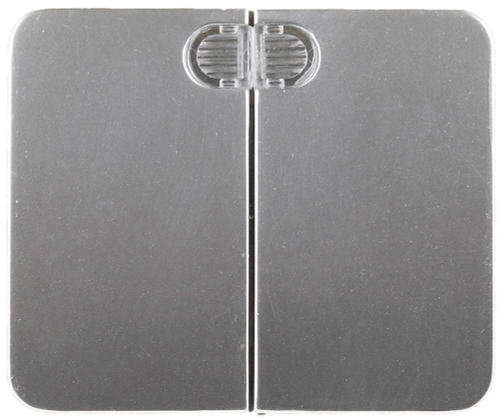 Выключатель СВЕТОЗАР ″ГАММА″ с подсветкой, двухклавишный, без вставки и рамки, цвет светло-серый металлик, 10A/~250B