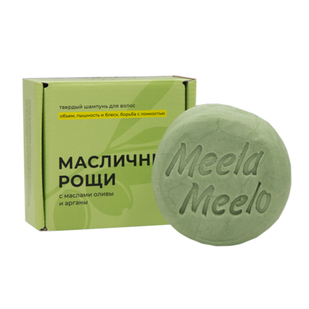 Твердый шампунь "Масличные рощи" в картонной коробке, ТМ MEELA MEELO