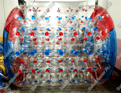 Аттракцион Водный роллер (Гидророллер) "Красно-синий" ПВХ, 2.4*2.2*2.2 м