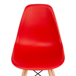 Стул CINDY (EAMES) (mod. 001) дерево бук/металл/сиденье пластик, 51x46x82см, красный/red