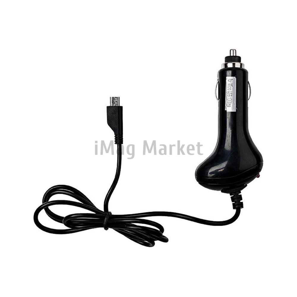 Автомобильное зарядное устройство Activ, 5W, 1A, встроенный кабель micro-USB, 1 м, черный