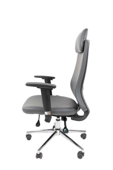 Офисное кресло Chairman 500LUX Россия экокожа cерый