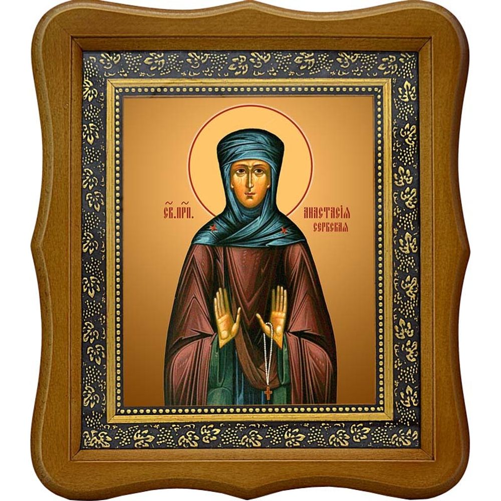 Анастасия Сербская преподобная. Икона на холсте.