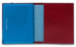 Чехол для кредитных карт Piquadro Blue Square красный телячья кожа (PP1395B2/R)