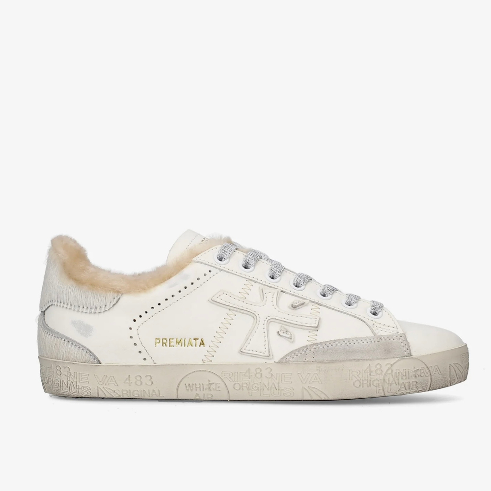 Кожаные кеды Premiata Steven-d 7608M на меху