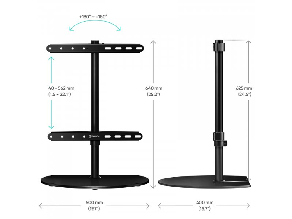 Настольный кронштейн Onkron PT2 чёрный