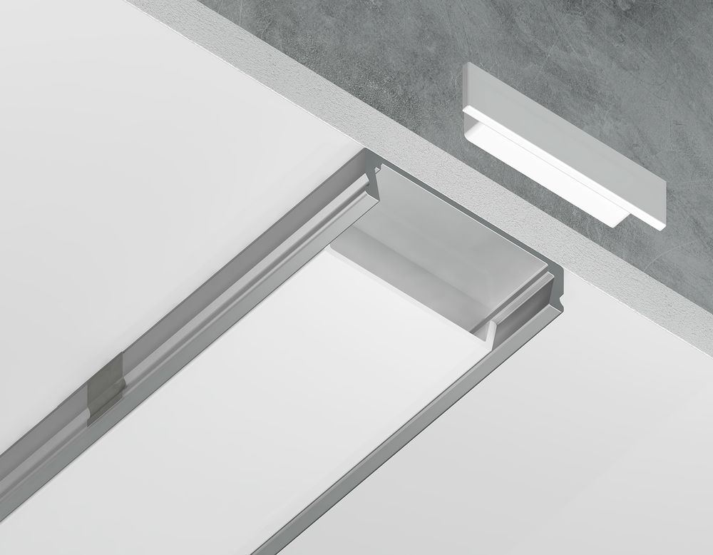 Ambrella Алюминиевый профиль накладной 23.8*6 для светодиодной ленты до 20мм Alum Profile GP1800AL