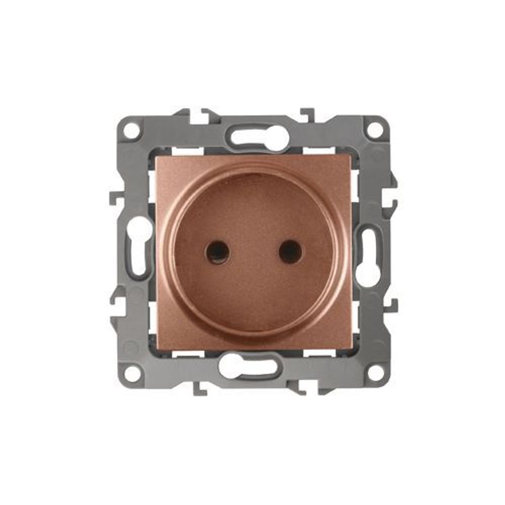 Розетка 1-м СП Эра12 12-2105-14 16А IP20 16AX 250В 2P механизм медь Эра Б0019337