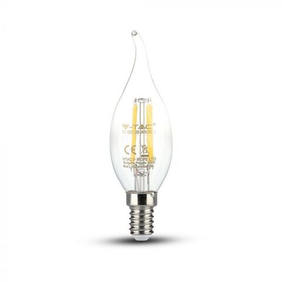 Лампа светодиодная, филамент V-TAC, E14, 4 Вт, 4000К, SKU 4429