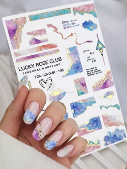 Lucky Rose Слайдеры наклейки для ногтей Foil 198