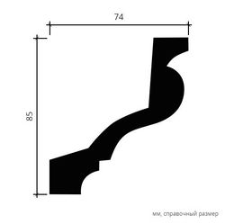 Карниз пенополиуретан, 2000x74x85 мм
