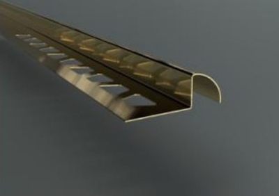 Наружный профиль для плитки и керамогранита, латунь полированная