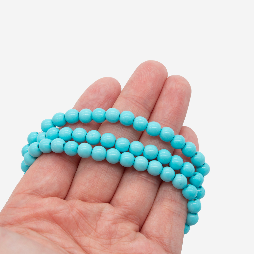 Туркенит (имитация бирюзы), 5,8мм, шар