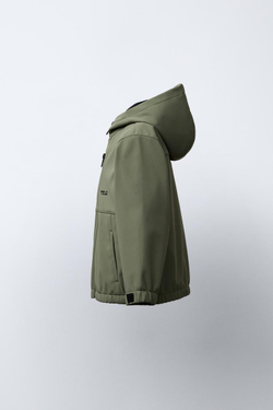 ZARA КУРТКА С КАПЮШОНОМ И ПОДКЛАДКОЙ, ПЫЛЬНЫЙ ХАКИ