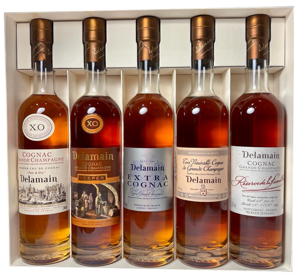 Delamain, Set of "Pale&Dry+Vesper+Tres Venerable+Extra+Reserve de la Famille"  0.2х5
