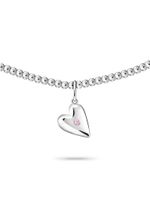 Двусторонняя подвеска Love с розовым фианитом