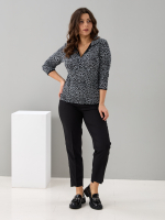 Блузка БЛ-015/серый-леопард