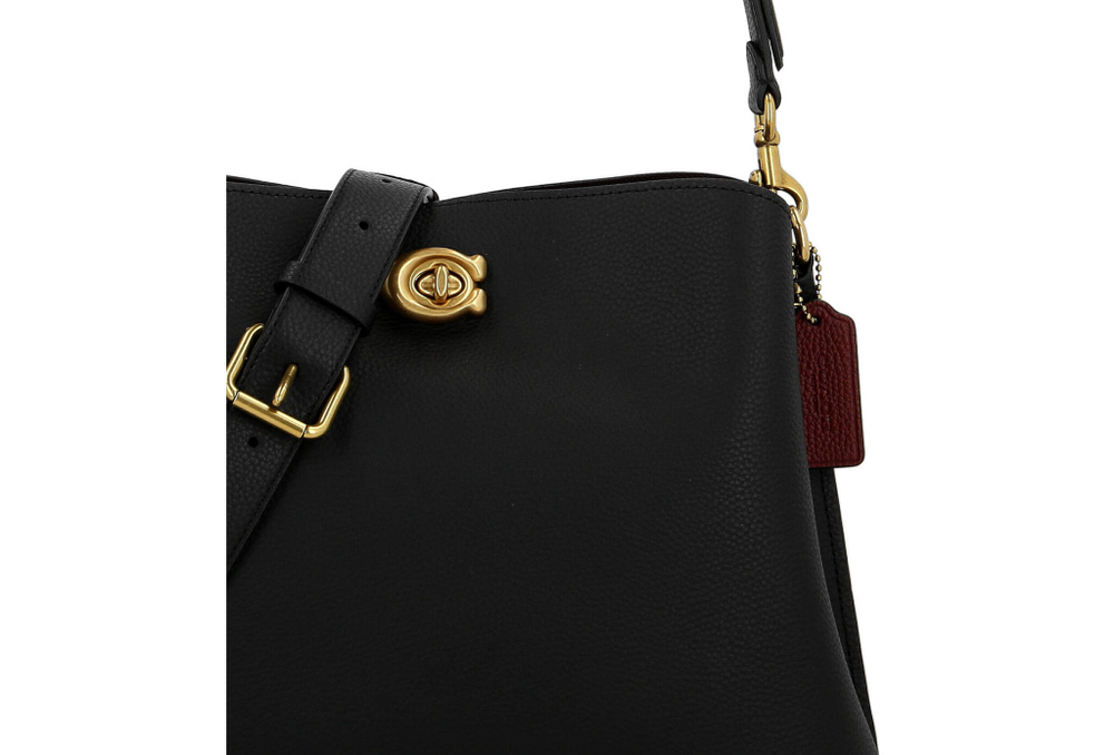 Кожаная сумка через плечо WILLOW Coach - черный(C2621)