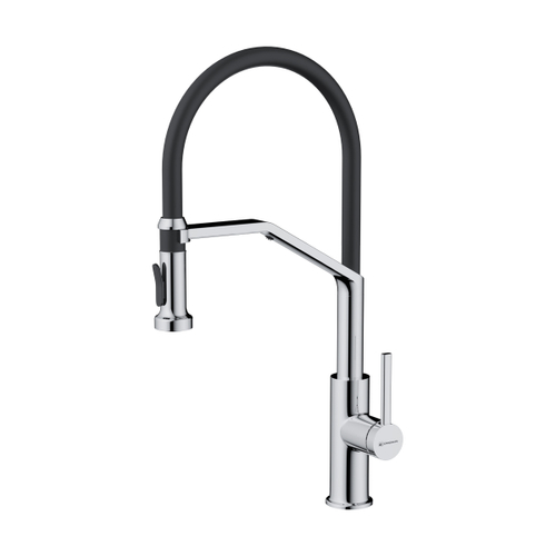 смеситель для кухни Omoikiri Makkari 2 Plus-SB-C-BL латунь/хром/черный