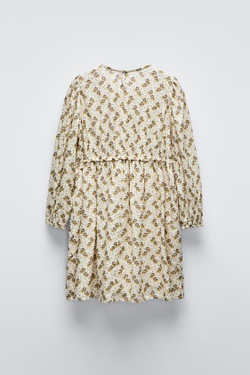 ZARA ПЛАТЬЕ С ЦВЕТОЧНЫМ УЗОРОМ, ЗЕЛЕНЫЙ