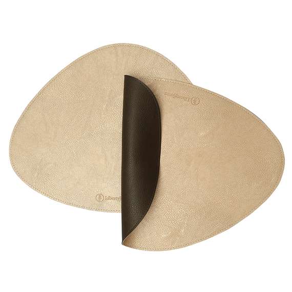 Набор из 2-х двухсторонних сервировочных салфеток drop, 33х41 см, коричневый/карамельный