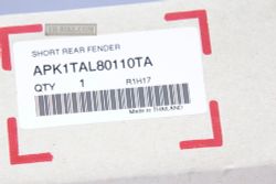 APK1TAL80110TA. Short Rear Fender. H2C. Tail Tidy Honda CRF300L, CRF300Rally (2021-UP). Original accessory