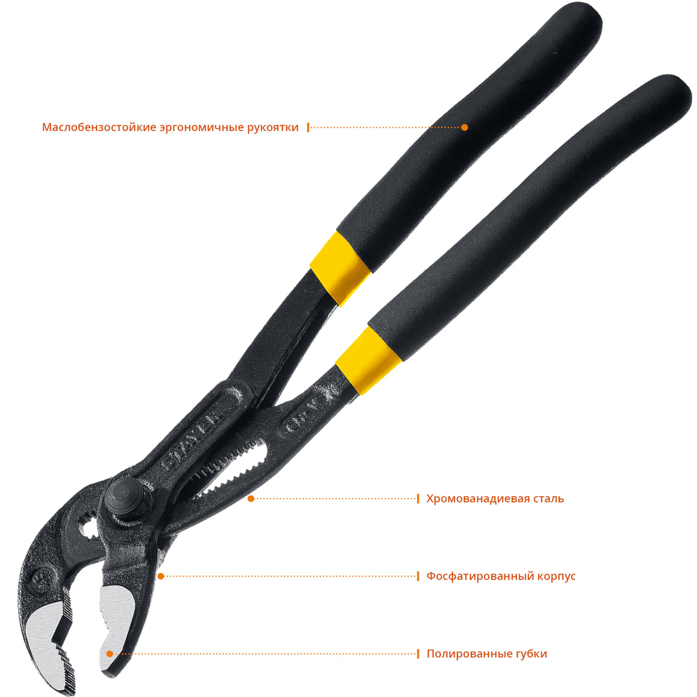 STAYER Omega, 250 мм, переставные клещи, Professional (2239)