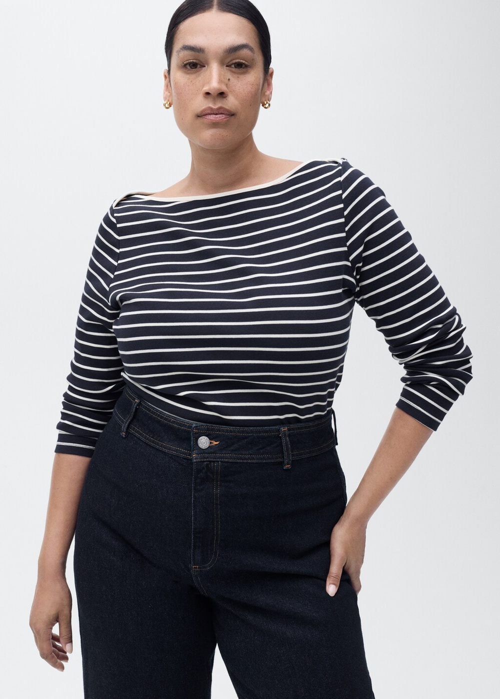 Джинсы-кюлоты Catherin с высокой талией