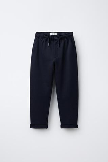 ZARA БРЮКИ COMFORT НА РЕЗИНКЕ, СИНИЙ
