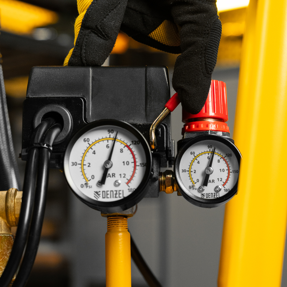 Компрессор безмасл. малошумный DLP -3000/50, 3 кВт, 2х1,5 кВт,50 л, 2850 об/мин,500 л/мин Denzel