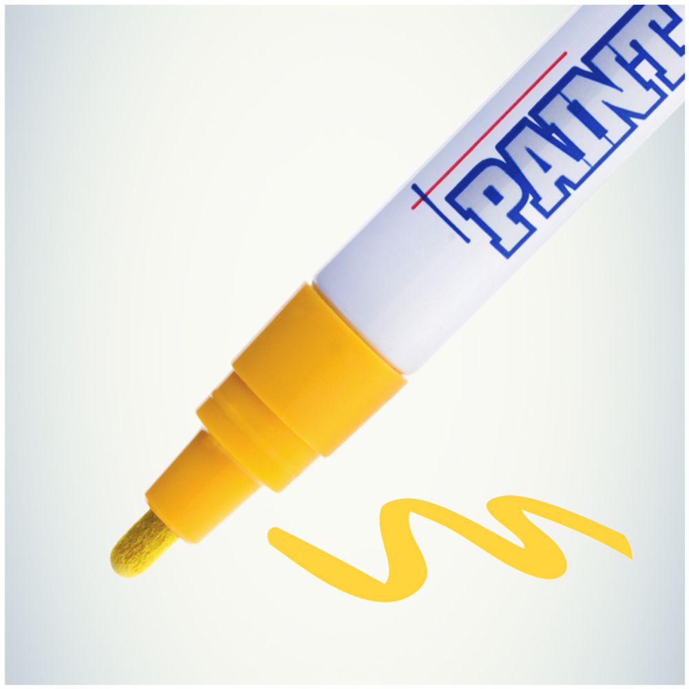 Маркер-краска, 4мм, жёлтая, нитро-основа, MunHwa