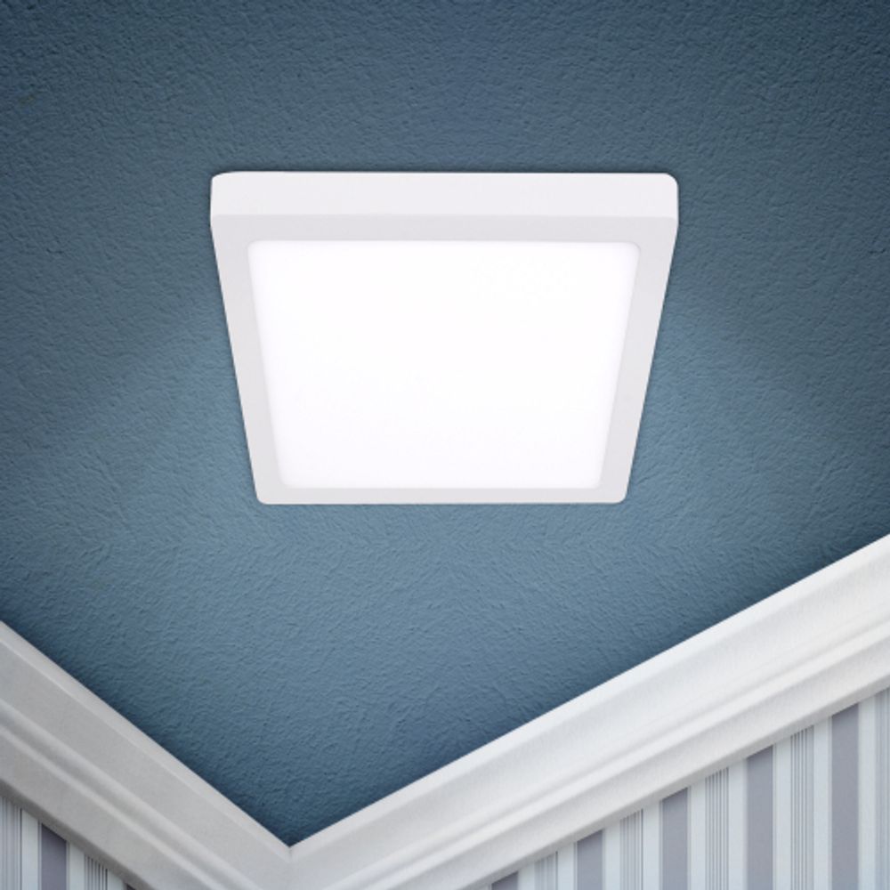 Светильник светодиодный ЭРА LED 9-18-4K квадратный накладной LED 18W 220V 4000K, белый | Downlight