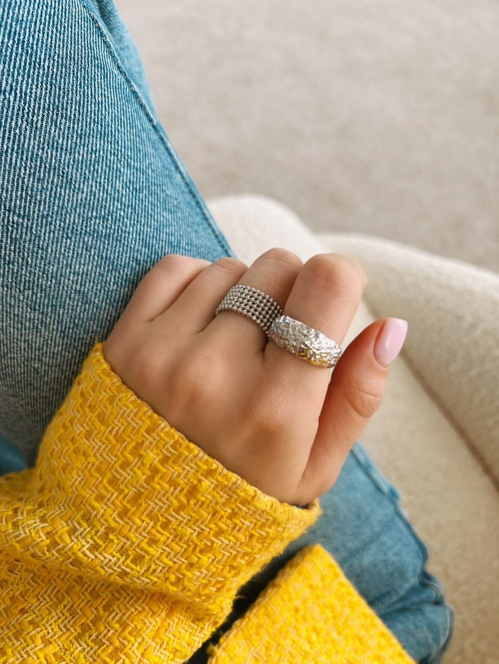 Кольцо Bubble широкое