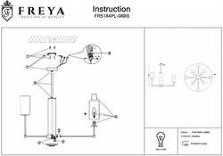 Люстра на штанге Freya FR5184PL-08BS