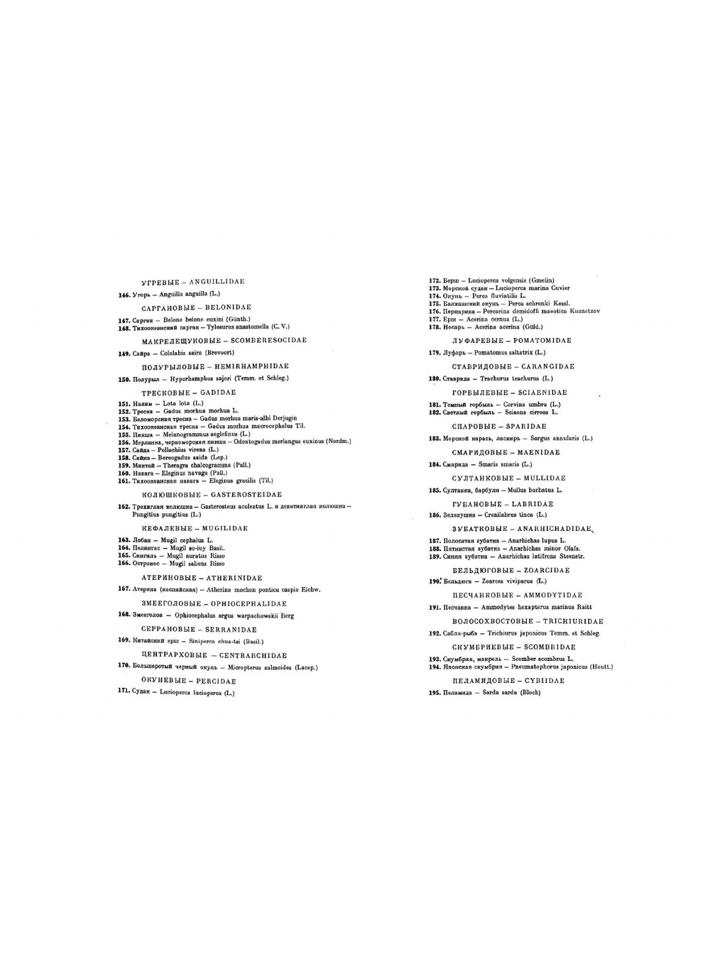 Промысловые рыбы СССР. Атлас черно-белых рисунков рыб | Л.С. Берг