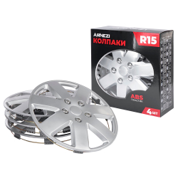 Колпаки R15 Rigel 4шт (серебристые) ABS-пластик ARNEZI A0702060