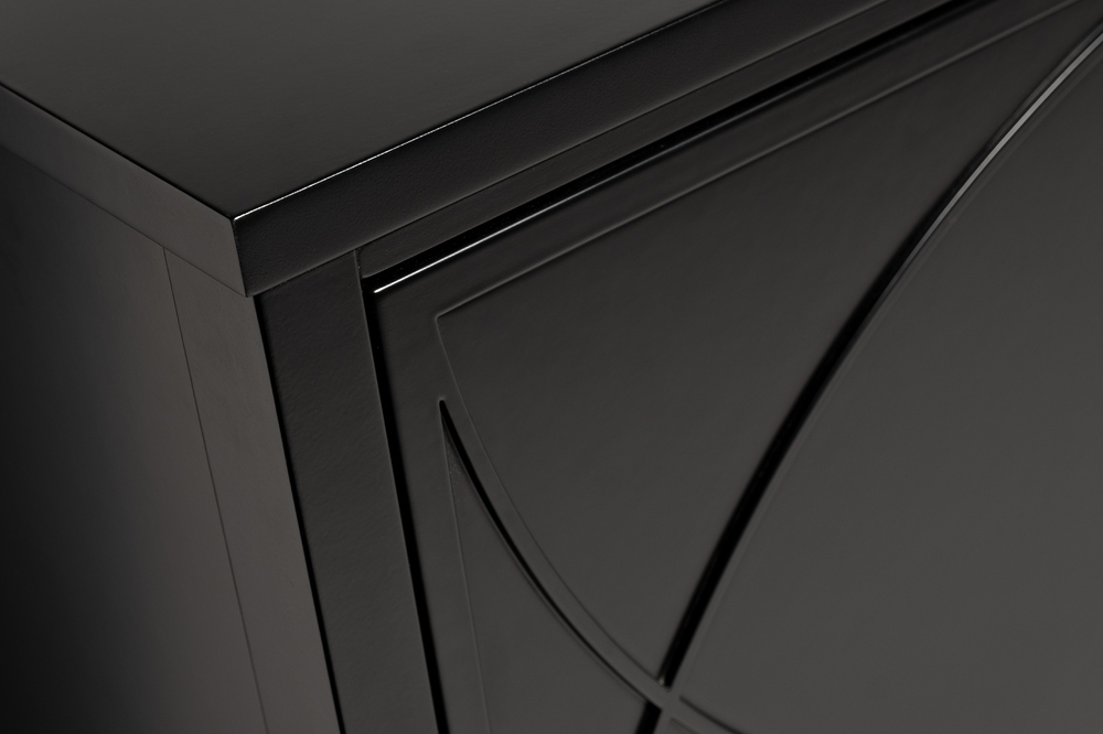 Комод с ящиками 90x40x160см Garda Decor черный с золотой фурнитурой