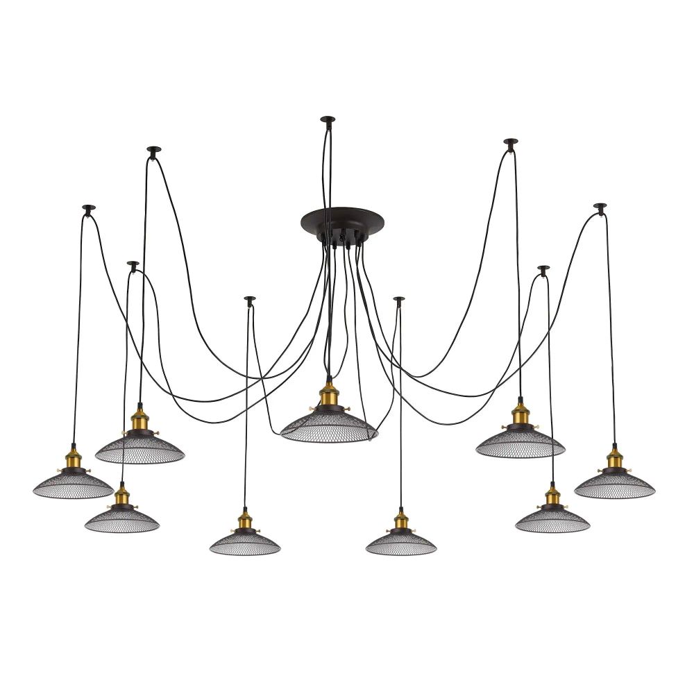 Citilux Эдисон CL451091 Люстра паук Венге Бронза