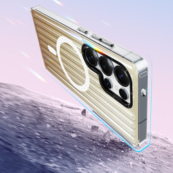 Усиленный прозрачный чехол (Gradient Desert Gold) с поддержкой MagSafe от Dux Ducis для Samsung Galaxy S25 Ultra, серия Zest Series Case