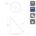 Излив душевой настенный тропический HYDROTHERAPY RIRNM чёрный