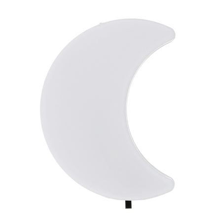 BY Светильник-ночник в розетку Месяц светодиодный, 1Вт, 9см, 230В, пластик, белый