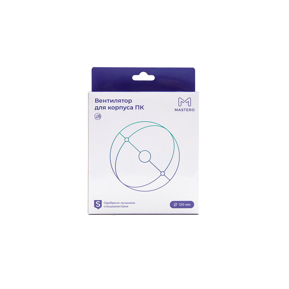 Вентилятор Mastero MF-120, 120мм, 1500rpm, 3-pin+Molex, белый/RGB, 45CFM, 18дБ (MF120RGBV1)