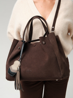 Замшевая сумка с матрешкой Vasilisa DBR 31210 коричневый шоколад