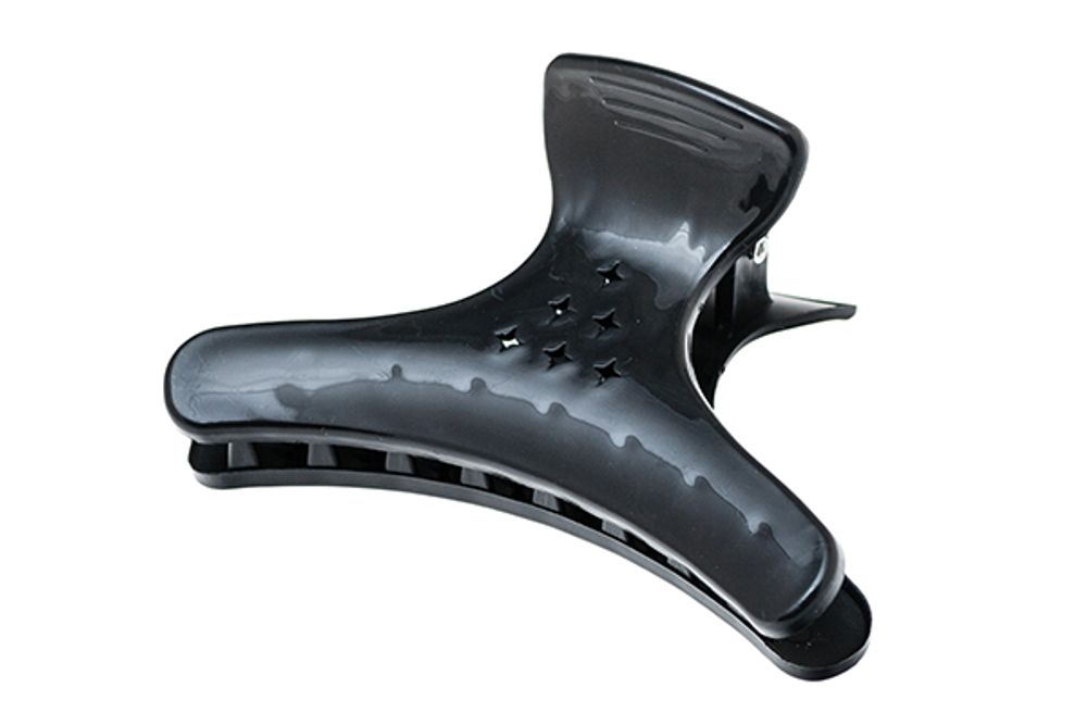 Зажимы-бабочка для волос Harizma, пластиковые, черные, 4шт (h10988-15)