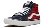 Supreme x Vans SK8 Diamond Plate Collection comfortable and casual non-slip lightweight high-top canvas shoes for men and women the same style red