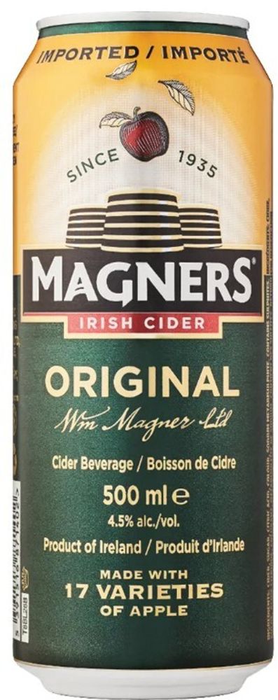 Сидр Магнерс Ориджинал Яблочный Айриш / Cider Magners Original Irish 0.5 - банка