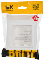 BRITE Рамка 1-местная IP44 РУ-1-БрАБ-44 арктический белый IEK