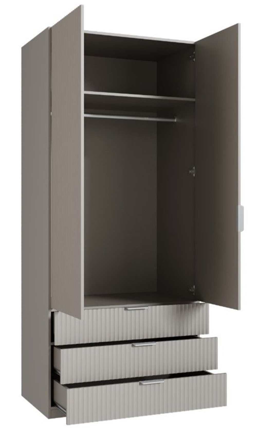 Шкаф для одежды 2 дверный Париж, серый