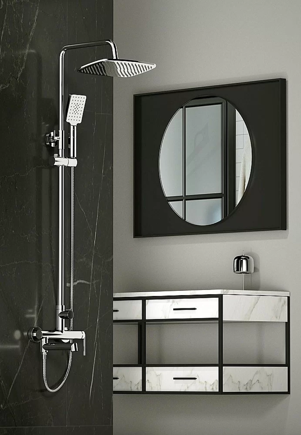 Душевая система BelBagno ACQUA VSCM-CRM хром