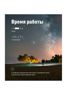 Фонарь аккум. 3Вт LED, линза, зум,анод. алюминий, USB-шнур